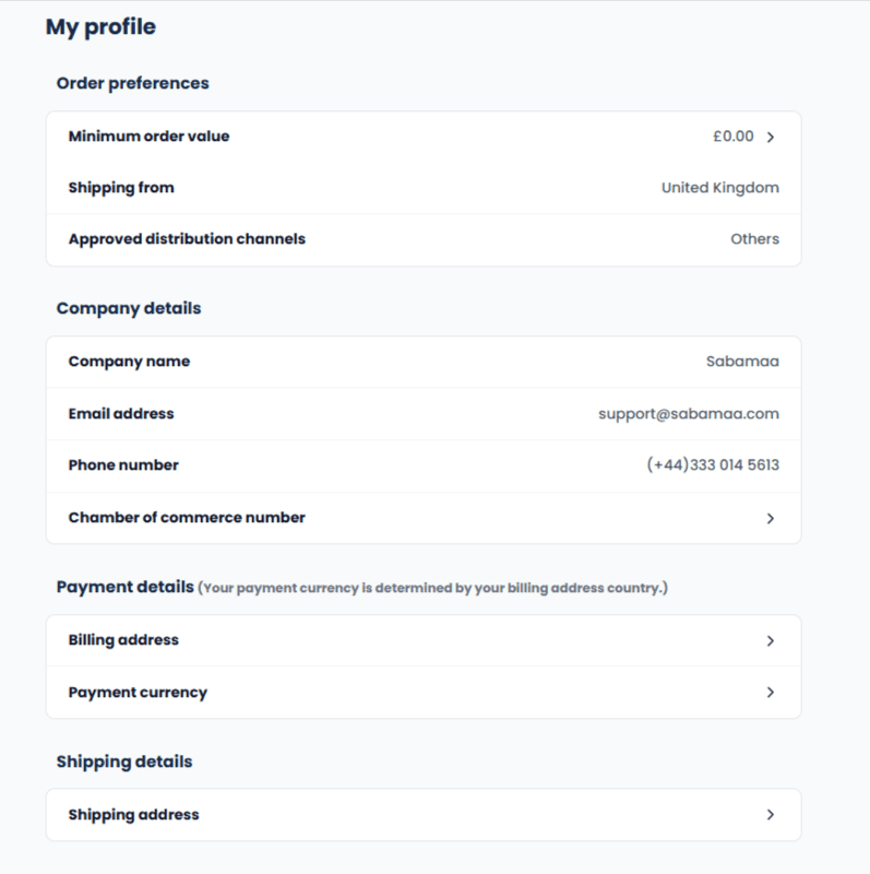 Manage company details